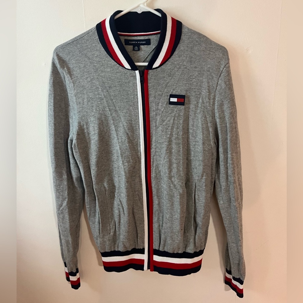 Tommy Hilfiger Men’s Zip Up Cardigan Sweater gray size XS